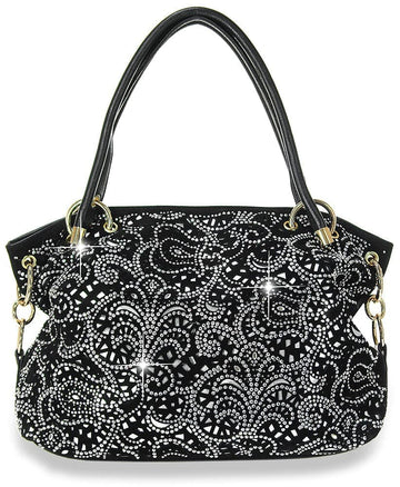 Ring Accented Layered Shoulder Bag - Black